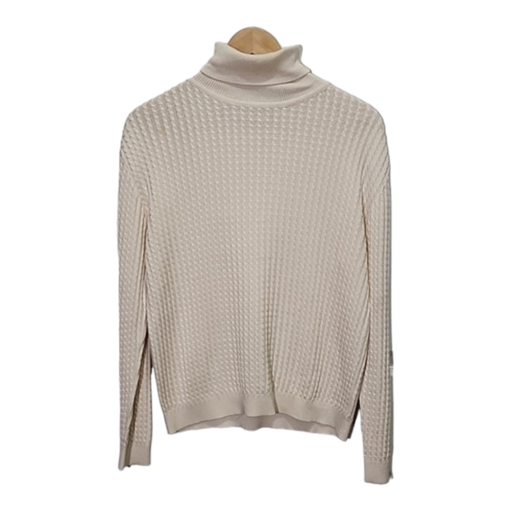 Barry Bricken 100% silk cable knit sweater size S